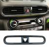 For Hyundai Kona 2018-2022 Carbon Fiber Center Air Outlet Vent Cover Trim