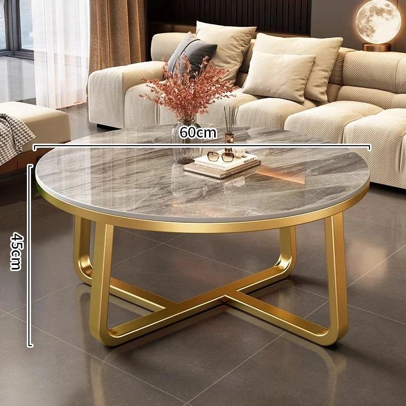 W2557 Kávový stolek z kamenné desky Minimálně moderní malý lehký luxusní čajový stolek kombinace byt
