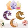 Ramadan Wood Serving Trays Wood Plate Storage Tray Eid Dessert Dinner Bread Fruit Snacks Food Display Dishes for Kitchen