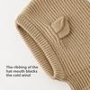 Windproof Ear Protection Hat Cute Big Eyes Plush Infant Knitted Cap Beanie Hat  Autumn and Winter
