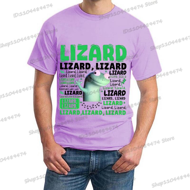 New Lizard Lizard Lizard Meme Trendy Printing T Shirt Men Women Hippie Humorous Streetwear Short Sleeve Anime Animal T-shirts