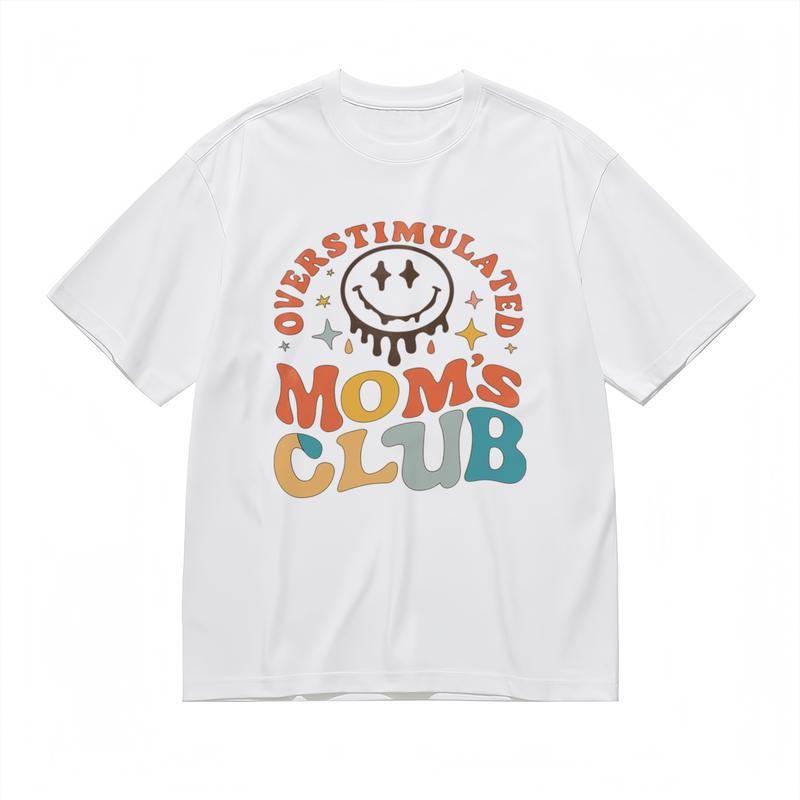 

Men s Slight Stretch Classic T Shirt Colorful Star Face Retro Print Humor Tee 3XL