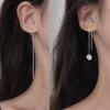 Korean Style Minimalist Tassel Snowflake Earrings for Women - Handmade Christmas Gift