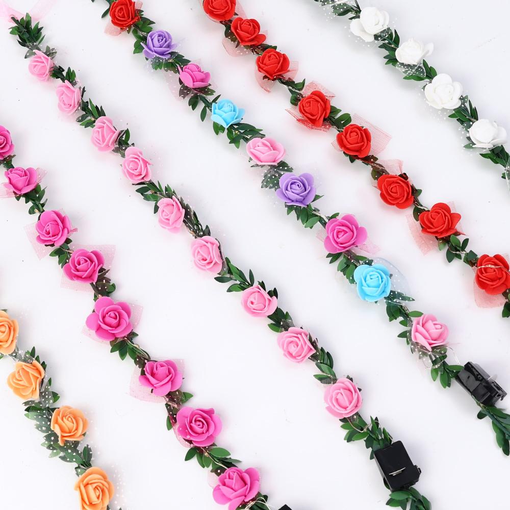 Simulated Roses Light-emitting LED Garland