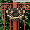 2D Flat, 1pc "Happy Graduation" Black & Gold Plaque, 12”*8" - Graduation Decor Sign with Cap & Diploma, Black & Gold - Aluminium Wall Hanging