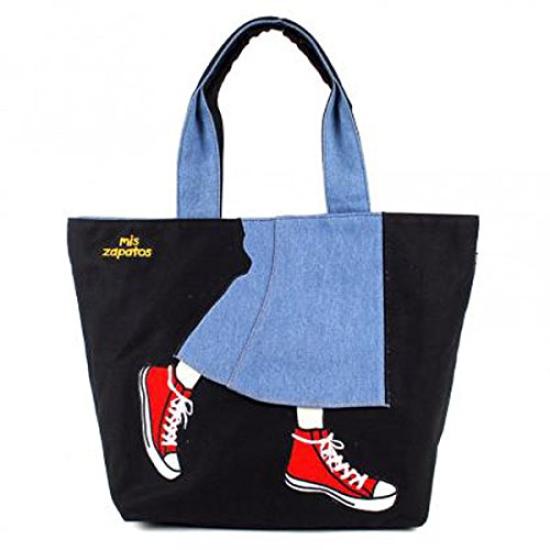 Женская сумка-тоут Miss Zapato формата А4 с длинной юбкой, черная