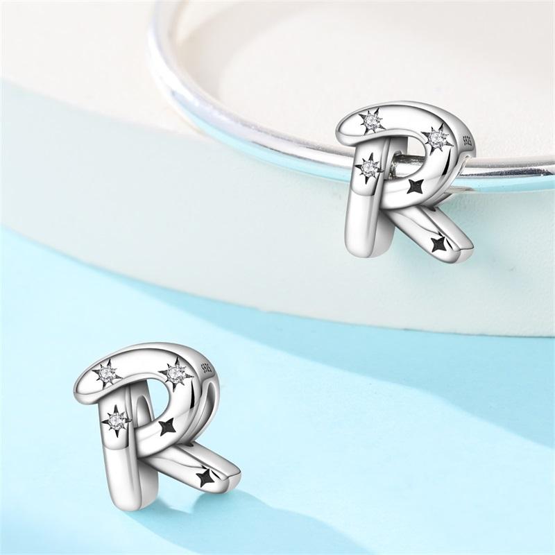 Copper 26 Letter A-Z Alphabet Charm Fine Beads Fit Original Charms Copper Bracelet Diy Fine Jewelry For Women Gifts Making