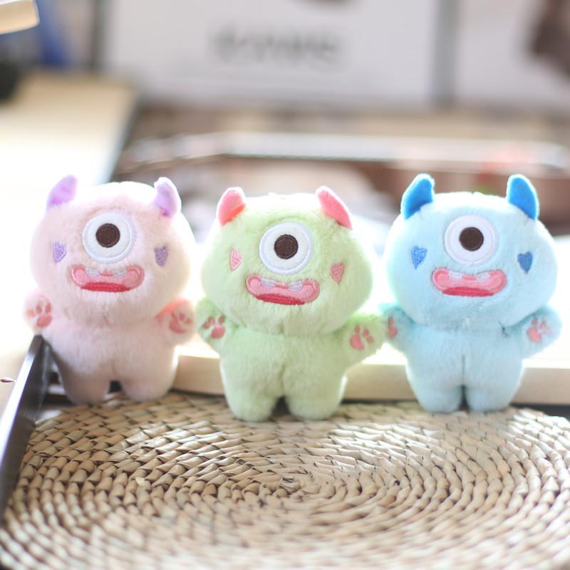 Adorable Big-eyed Plush Toy Keychain Soft Stuffed Animal Bag Charm Cute Doll