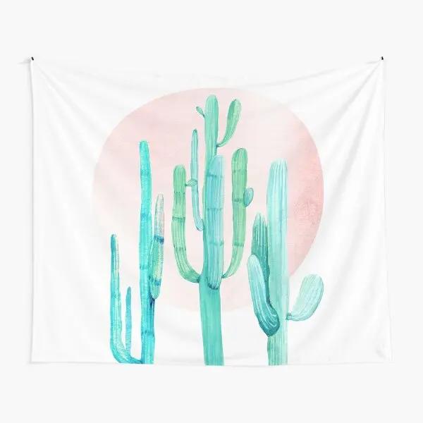 Cactus Tapestry Floral Green Desert Plants Cartoon Tapestry Wall Hanging Tapestry for Bedroom Living Room Home Dorm Decor