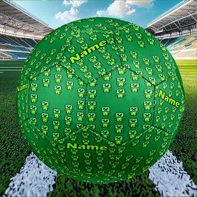 Custom Name Personalized Gamer craft-A Print Size 5 Soccer Ball Training & Match Football, for Team, Kicking, Gift for Football Enthusiasts