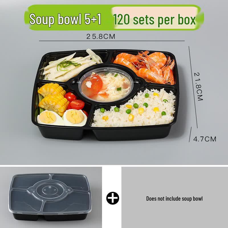 Disposable Square Multi-Compartment Meal Boxes