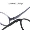Retro Round Optical Prescription Men's And Ladies's Glasses Frame Ultra-light And Comfortable Without Screw Design Glasses