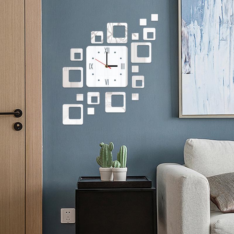 3D Acrylic Quartz Wall Clock Quiet Silent Simple Clock for Home Office