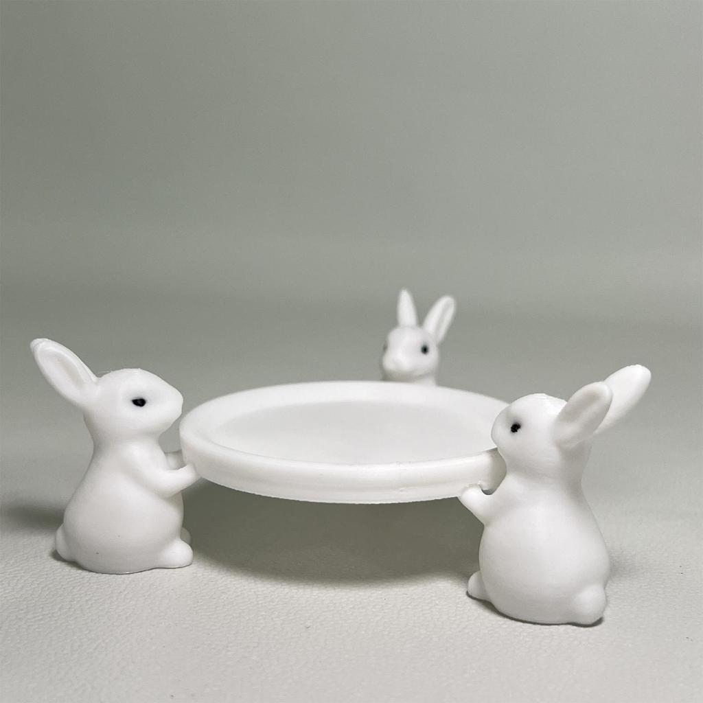 Easter Bunny Cake Stand Rabbit Jewelry Holder Holiday Bunny Serving Dishes For Entryway Mantel Vanity Bedside Table Desk