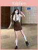 Summer College Style Short Skirt With High Waist And Pockets For Casual Wear