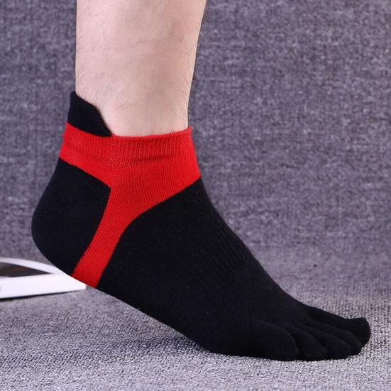 1 Pair Men's Breathable Low Cut Toe Socks No Show Athletic Five Finger Socks