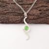 Green cat's Eye Gemstone 925 Stamped Silver Jewelry Handmade Green Stone Pendant PP-44-39