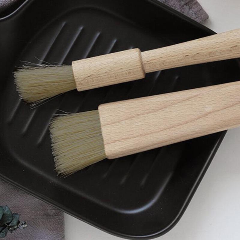 Kitchen Barbecuing Oil Basting Baking Brushes Wooden Handle Sauce Butter Pastry Brush Baking Cooking Tools Bakeware