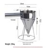 MDNG Stainless Steel Takoyaki Funnel with Stand