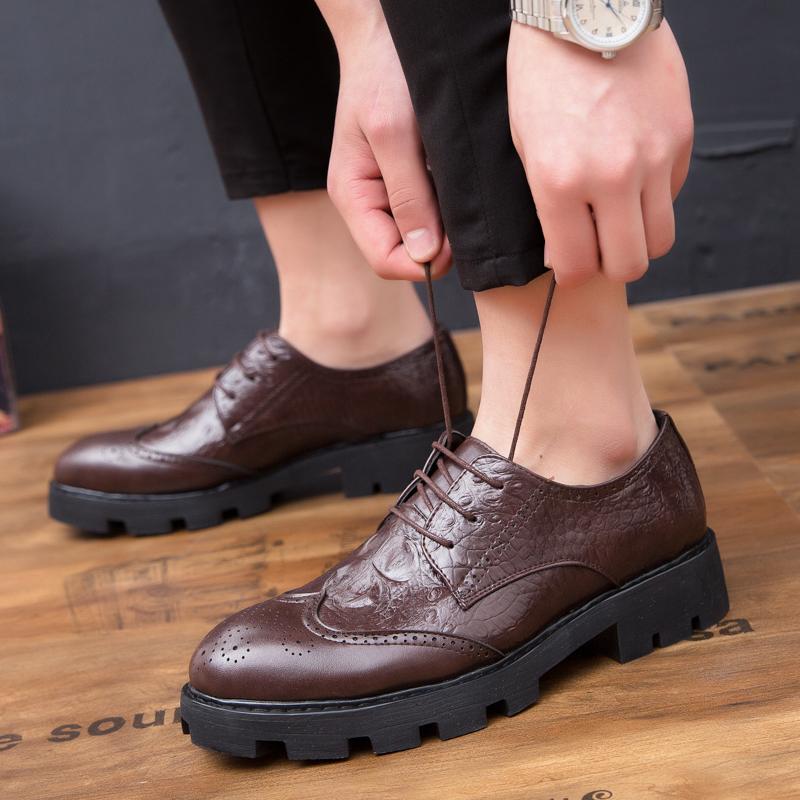 FashionMens Shoes Casual Luxury Formal Shoes Brand Fashion Elegant Oxford Dress Party Wedding Shoes Brogue Zapatos De Hombre De Fiesta