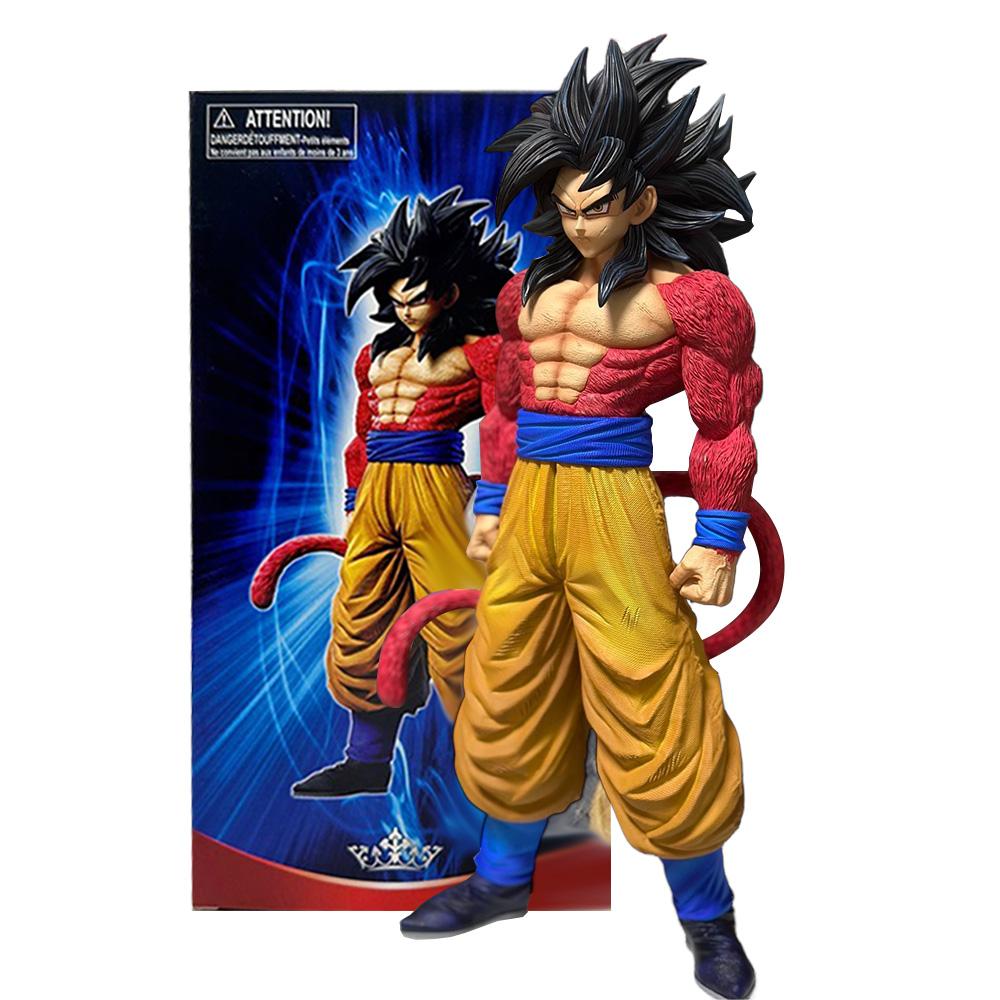 32CM Anime Dragon Ball GT Son Goku Super Saiyan 4 Standing Model Toy Gift Collection Action Figure PVC Extra Large Model