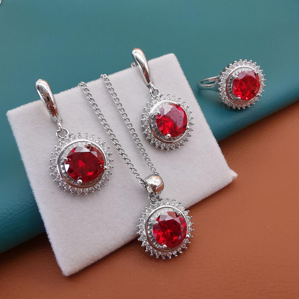 Full Diamond Zircon Colored Treasure Necklace Collarbone Chain Inlay Set Versatile Design