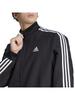 Adidas Pletená tepláková souprava pro muže s šarlatovými 3 pruhy, Černá/Bílá/Lepší (IJ6060) J/S