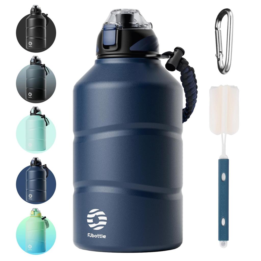 FJbottle Liter Vacuum Insulated Water Bottle with Direct Sports Jug Sports Sports Drink Large Wide Easy To Stainless Steel Bottle with Cleaning Ideal