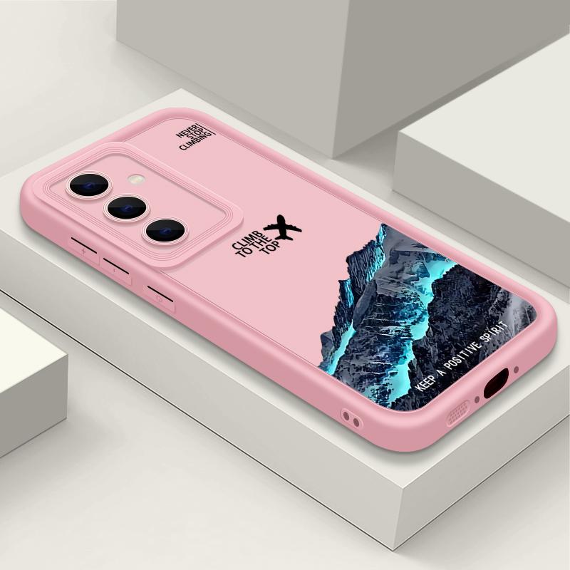 Plane Mountain Pattern TPU Matte Phone Case Shell For Samsung S25 S24 FE S23 Ultra A56 A36 A16 A15 A55 A35 A26 Soft Silicone Shockproof Bumper Cover