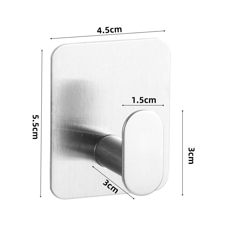 Stainless Steel Punch-Free Wall-Mounted Couple Coat Hooks