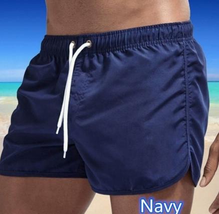 Men s Beach Surf Swim Trunks for Summer - Navy L