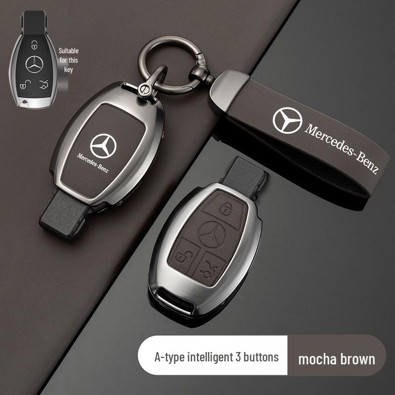 Originalt Mercedes-Benz nyckelfodral för E300L, C260L, A200L, GLA200, GLC/B - Unisex Bilfärgsskal