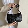 Fashionable Quilted Stitch Large Capacity Cotton Shoulder Bag For Women