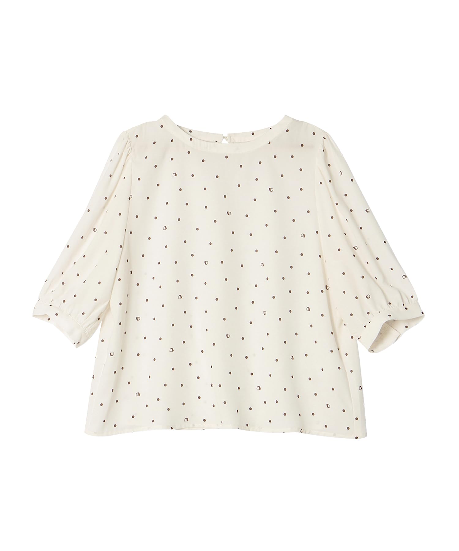 

ROPE PICNIC Classic Pino Collaboration Pino Polka Dot White Blouse, Women s, (11)