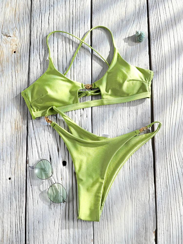 Miyouj Printed Bikini Sets 2025 Swimsuits Bandage Bathsuit Women's Swimwear Hollow Out Bathwear Sexy Two Piece Suit New Bikinis