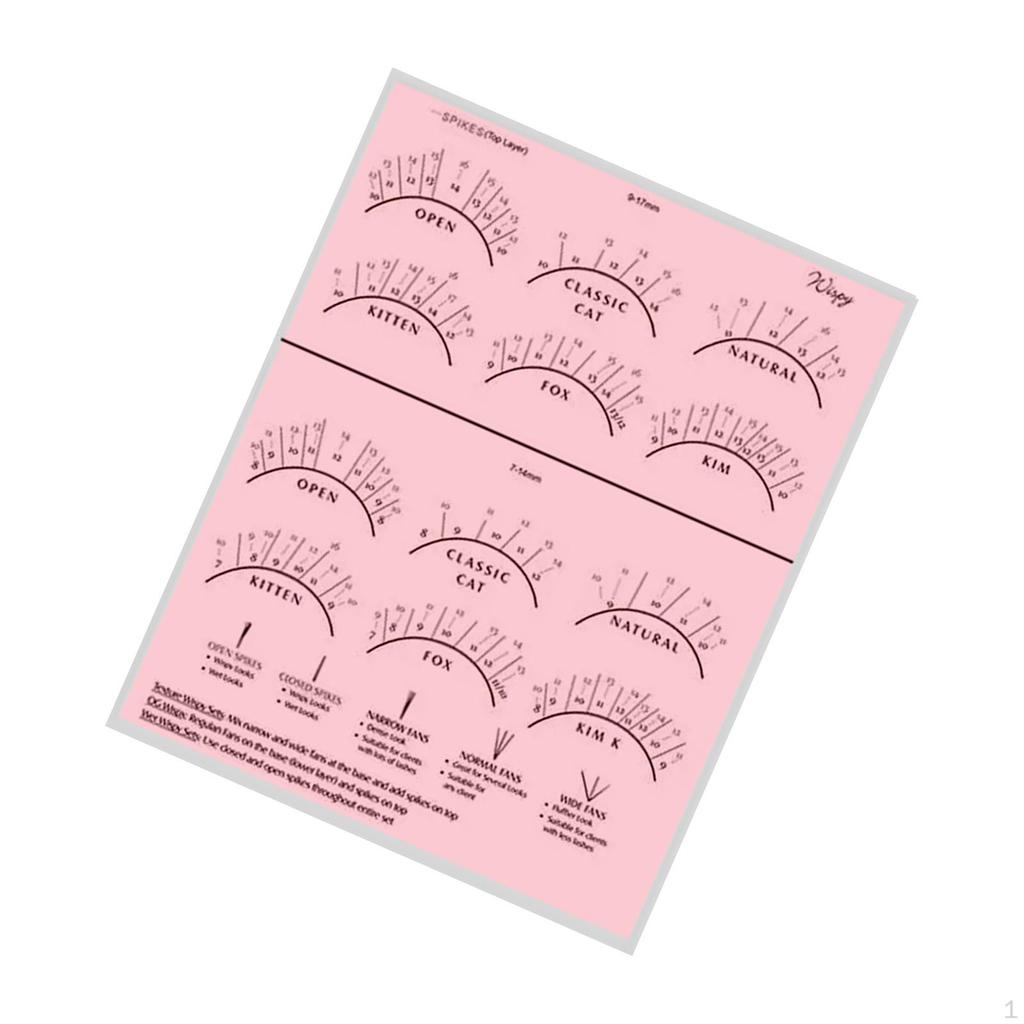 Eyelash Training Chart Lashes Exercise Practice Lash Book Paper