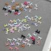 50Pcs Mixed Mini Bow Nail Charms Colorful 3D Resin Bowknot Nail Art Decoration Handcraft Accessories For Diy Manicure Salon