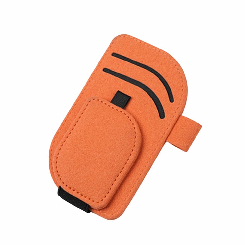 Magnetic Clip Magnetic Car Eyeglass Clips PU Leather Sunglasses Storage Case Auto Accessories