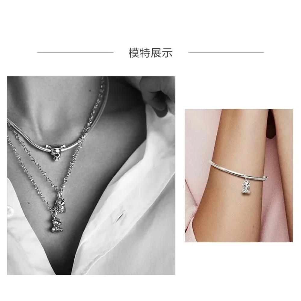 925 Silver Rabbit Panda Kangaroo Caterpillar Charm Beads for DIY Bracelet Women Jewelry Boutique