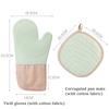 Microwave Oven Mitts Heat Resistant Non-Slip Kitchen Gloves Oven Gloves for BBQ Cooking Baking Silicone Kitchen Accessories Set