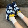 Mesh breathable women's summer new thick-soled heightening casual shoes retro color matching sports