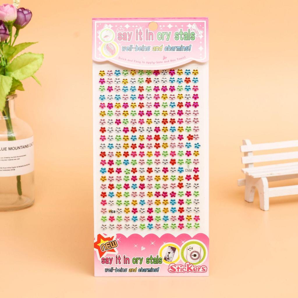 Kids' DIY 3D Acrylic Shiny Diamond Gem Crystal Stickers for Makeup & Decorations