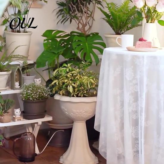 Garden Pot with Built-in Drainage Plastic Flower Urn Planter, Goblet-Shaped Plant Pot, Lightweight Flowerpot Planter Holes for Indoor Outdoor