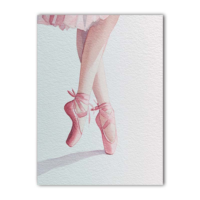 Nordische Wandkunst Ballerina Rosa Ballettänzerin Leinwandbild Nordischer Stil Poster Druck für Mädchen Schlafzimmer Wanddekoration