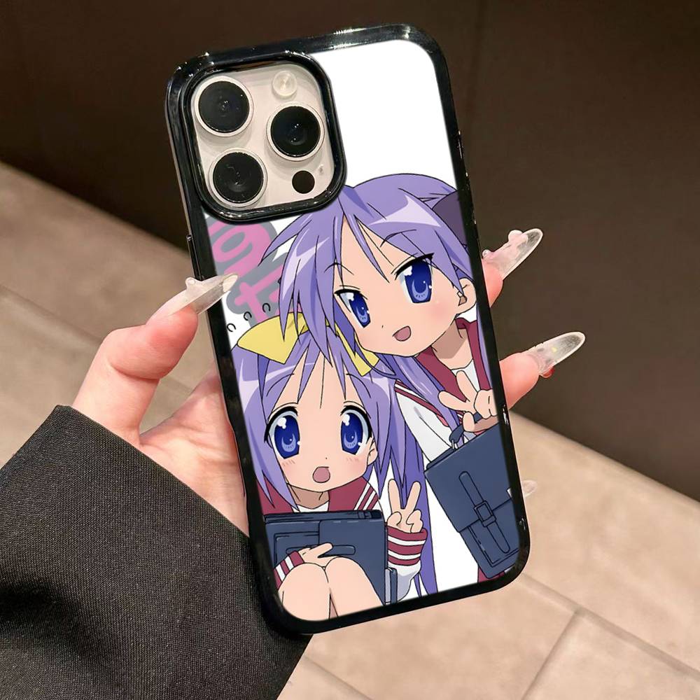 K-Konata Izumi Lucky S-Star For IPhone 11 12 13 14 15 16 17 Pro Max Plus TPU+PC Shockproof Back Phone Cases