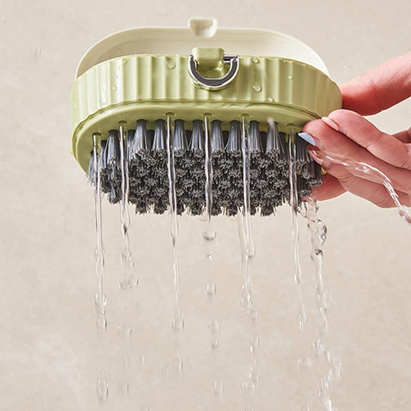 Bar Soap Container 2-in-1 Soap Container Storage Box With Roller Brush Multi-functional For Laundry Camping Gym Cleaning Sink