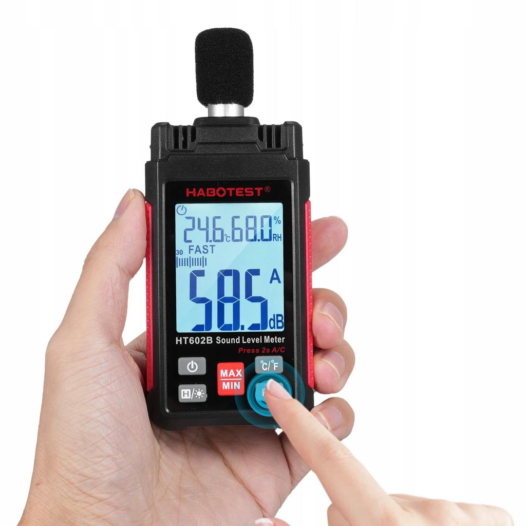 Decibelmetersound Metersound Noise Meter Quick Temp Humidity Measurement