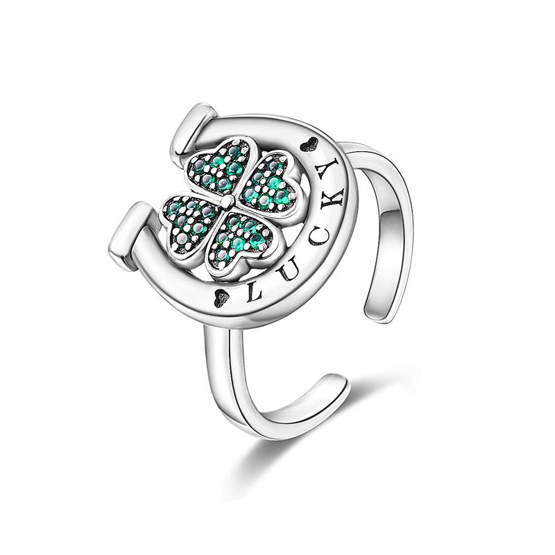 Copper Four-Leaf Clover Green Lucky Clover Pendant Diy Fine Beads Fit Original Charms Bracelet Women Jewelry Diy