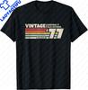 Unisex Unisex Vintage 1977 Tshirt Custom Printed Graphic T Shirts Casual Streetwear Summer Tops