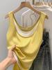 Korean Style Dopamine Faux Two-Piece Sleeveless Tank Top for Women - Sweet, High-End Summer Fashion